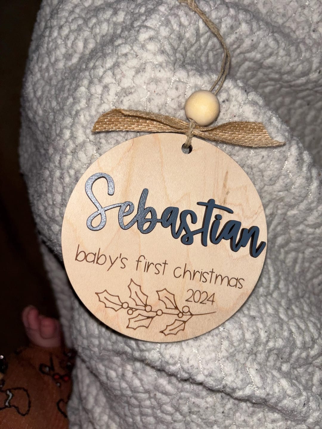 Customer photo review of Baby's First Christmas Ornament 2025
