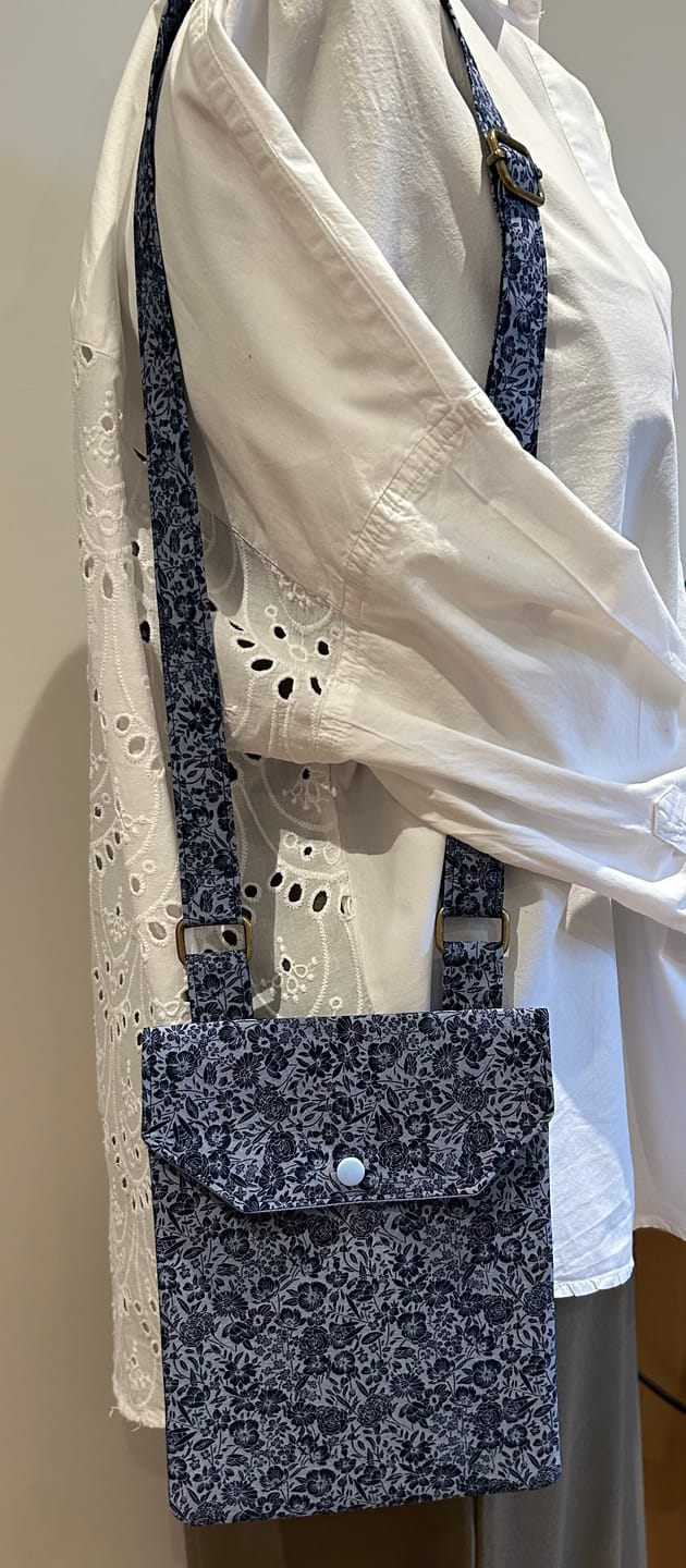Customer photo review of Busy Floral Rose & Hubble Cotton Poplin Fabric