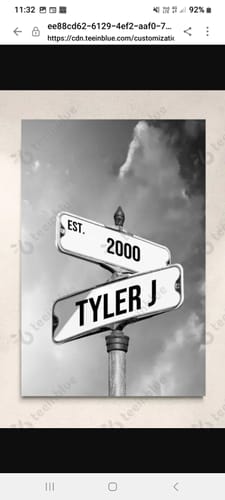 Customer photo review of 1 DATE WITH NAMES UNDERNEATH by Cstm Canvas