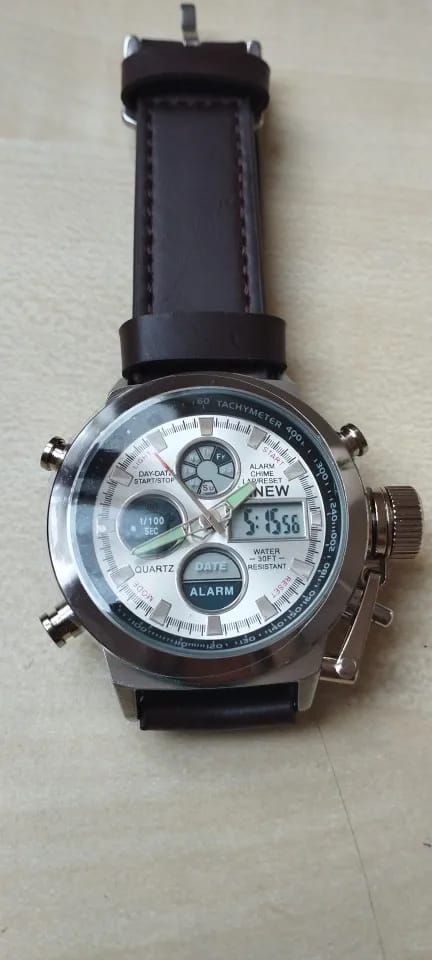 Customer photo review of Chronograph Watch Alarm Stopwatch Multi-Function Movement — Black | KIMLUD
