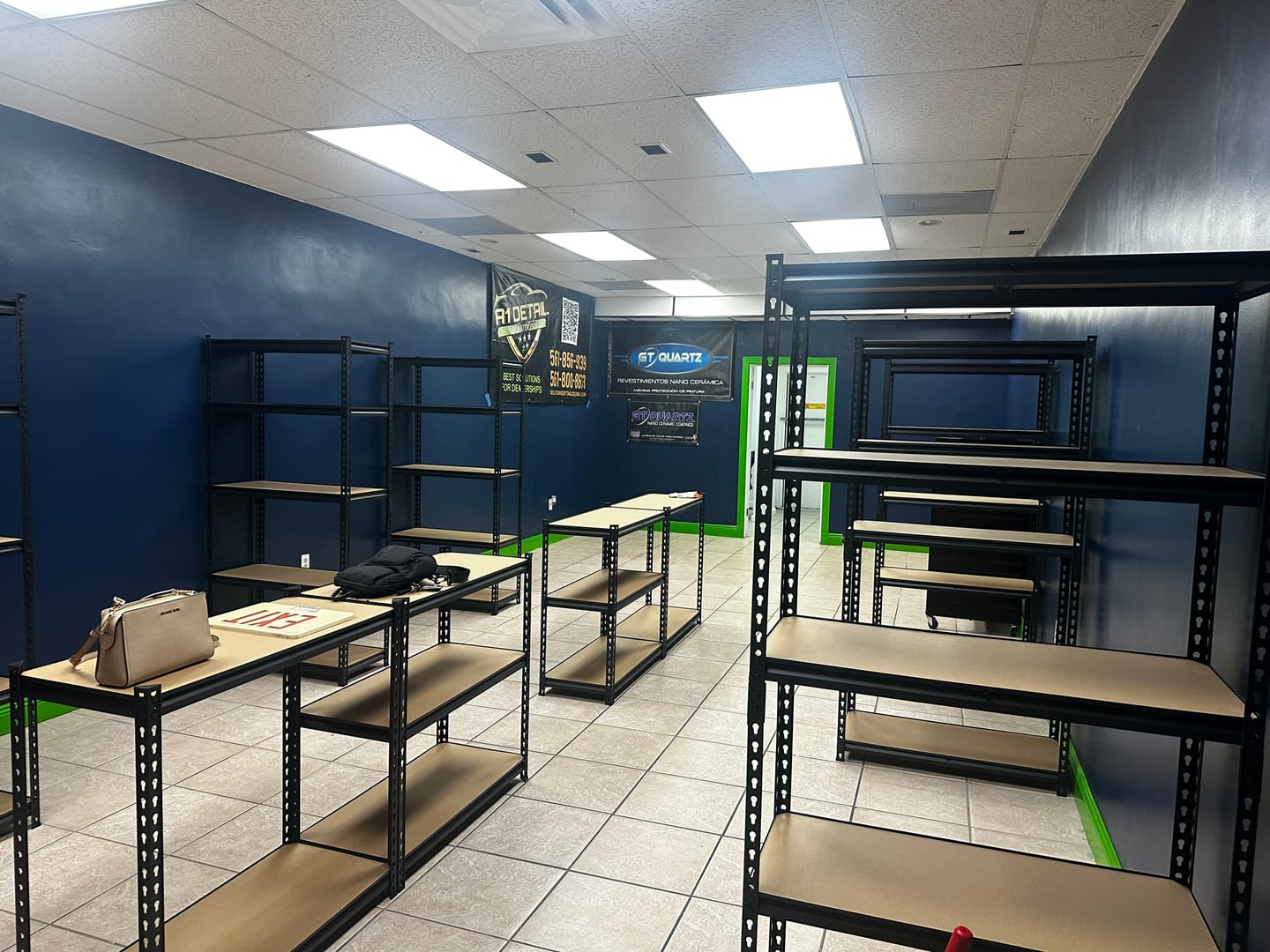 Customer photo review of REIBII 35.5“W Garage Storage Rack, 5-Shelf Adjustable Storage Shelves, 2020lbs Metal Shelving for Pantry Kichen Closet
