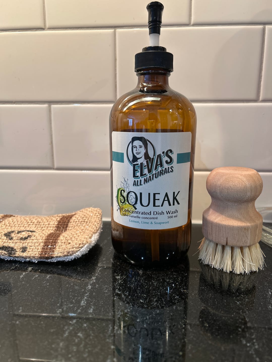 Customer photo review of SQUEAK Concentrated Dish Wash | Soapwort & Lemon Lime
