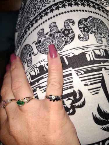Customer photo review of Children's Elephant Cubic Zirconia Ring in Sterling Silver