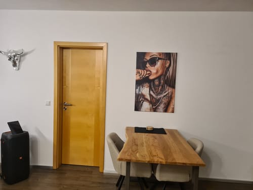 Customer photo review of Leinwandbild Modern Art Tattoo Girl Hochformat