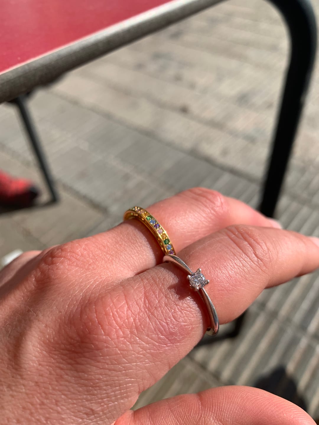 Customer photo review of Anillo Circonita Solitaria