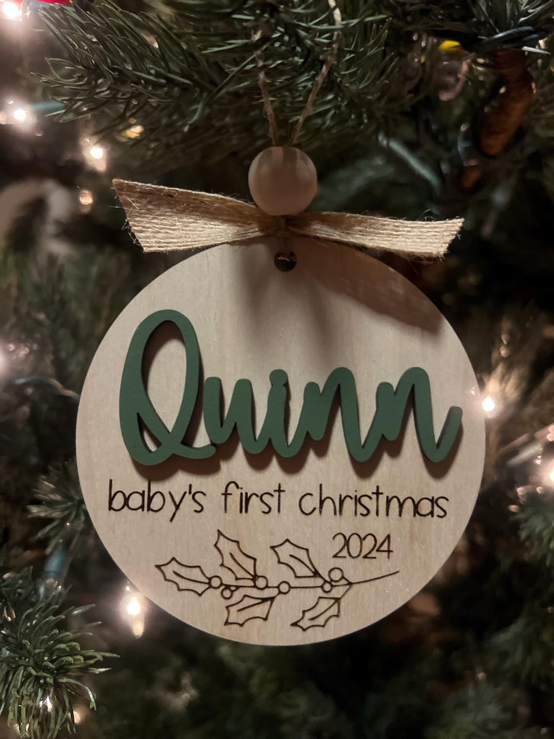 Customer photo review of Baby's First Christmas Ornament 2025