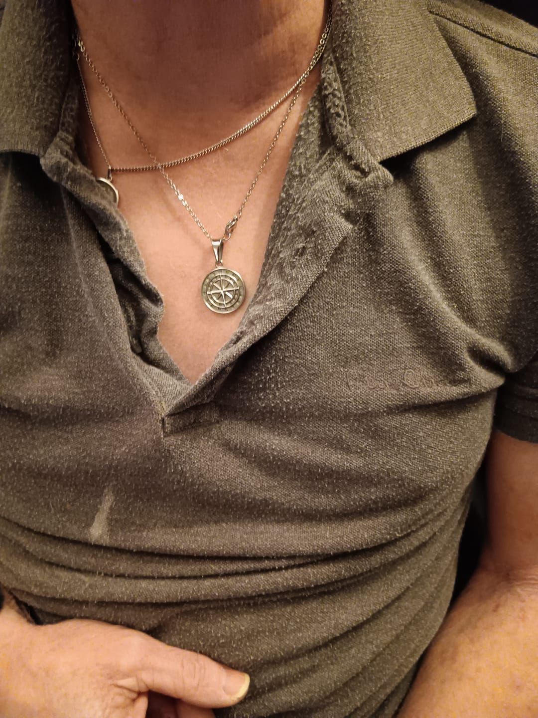 Customer photo review of "To My Husband" - Compass Pendant