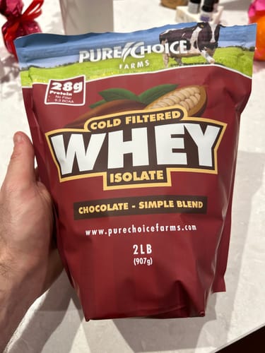Customer photo review of Whey Protein Isolate Chocolate