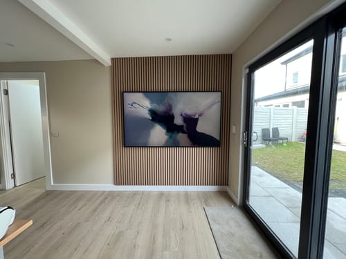 Customer photo review of Wooden Wall Panel | Natural Oak | Premium 3-sided Wood Veneer