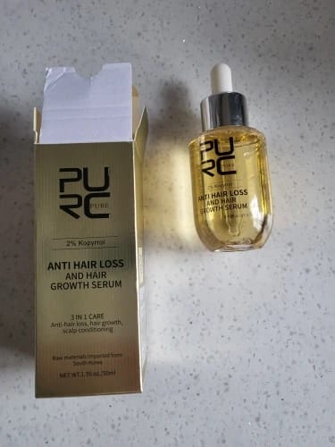 Customer photo review of Ginger-Infused Hair Serum for Scalp — Amber Gold | KIMLUD