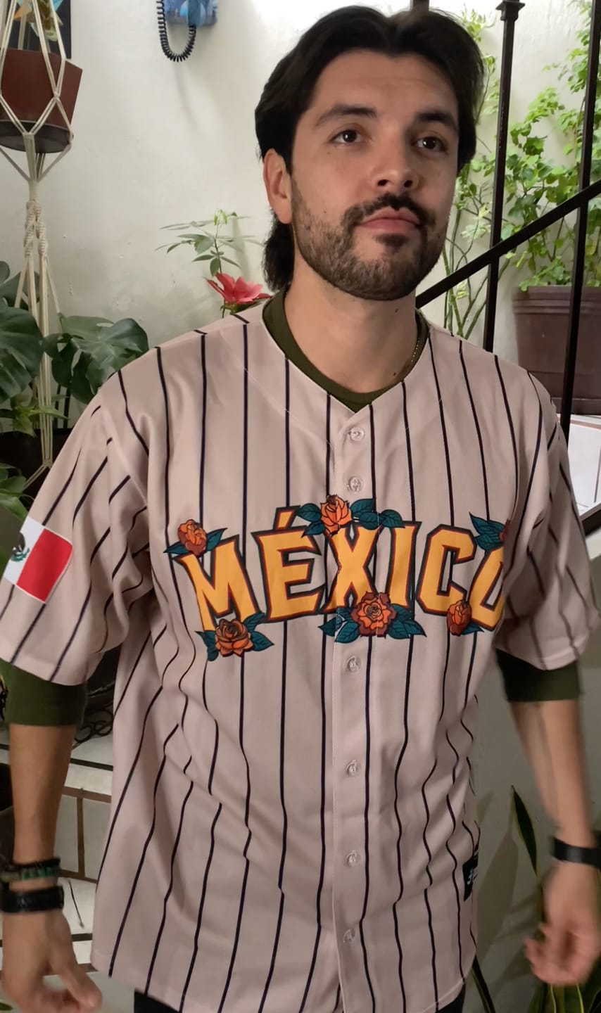 Customer photo review of Mexico Guadalupe Baseball Jersey