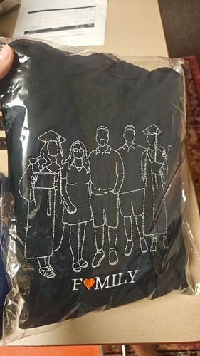 Customer photo review of Soulmate Custom Embroidered Photo Hoodie