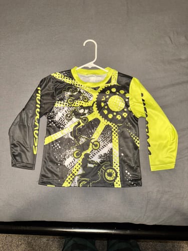 Customer photo review of Dirt bike freestyle kid men women custom MX jersey UPF30+ green Motocross off-road racing shirt PDT63