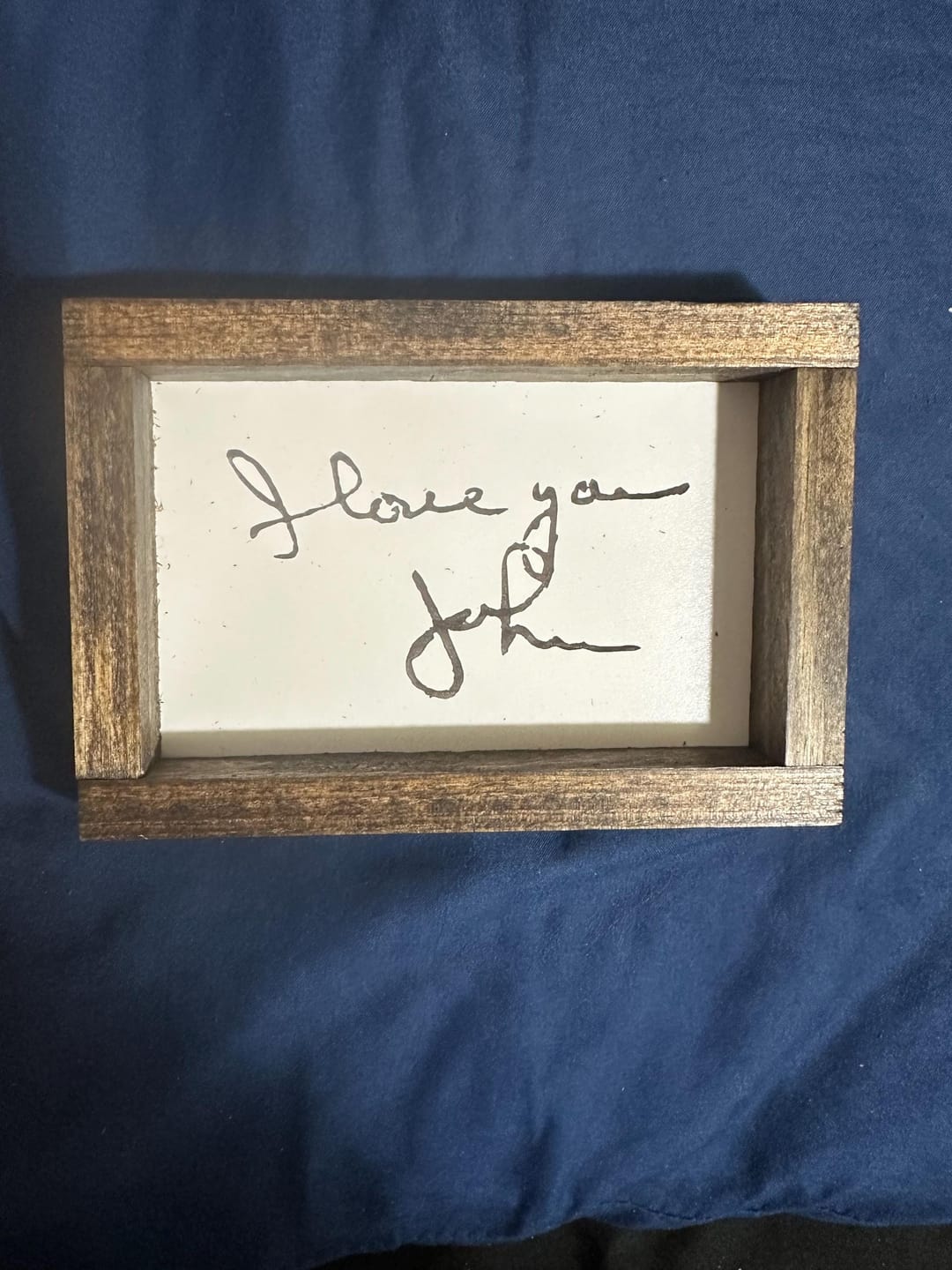 Customer photo review of Custom Handwriting Sign - Memorial Keepsake