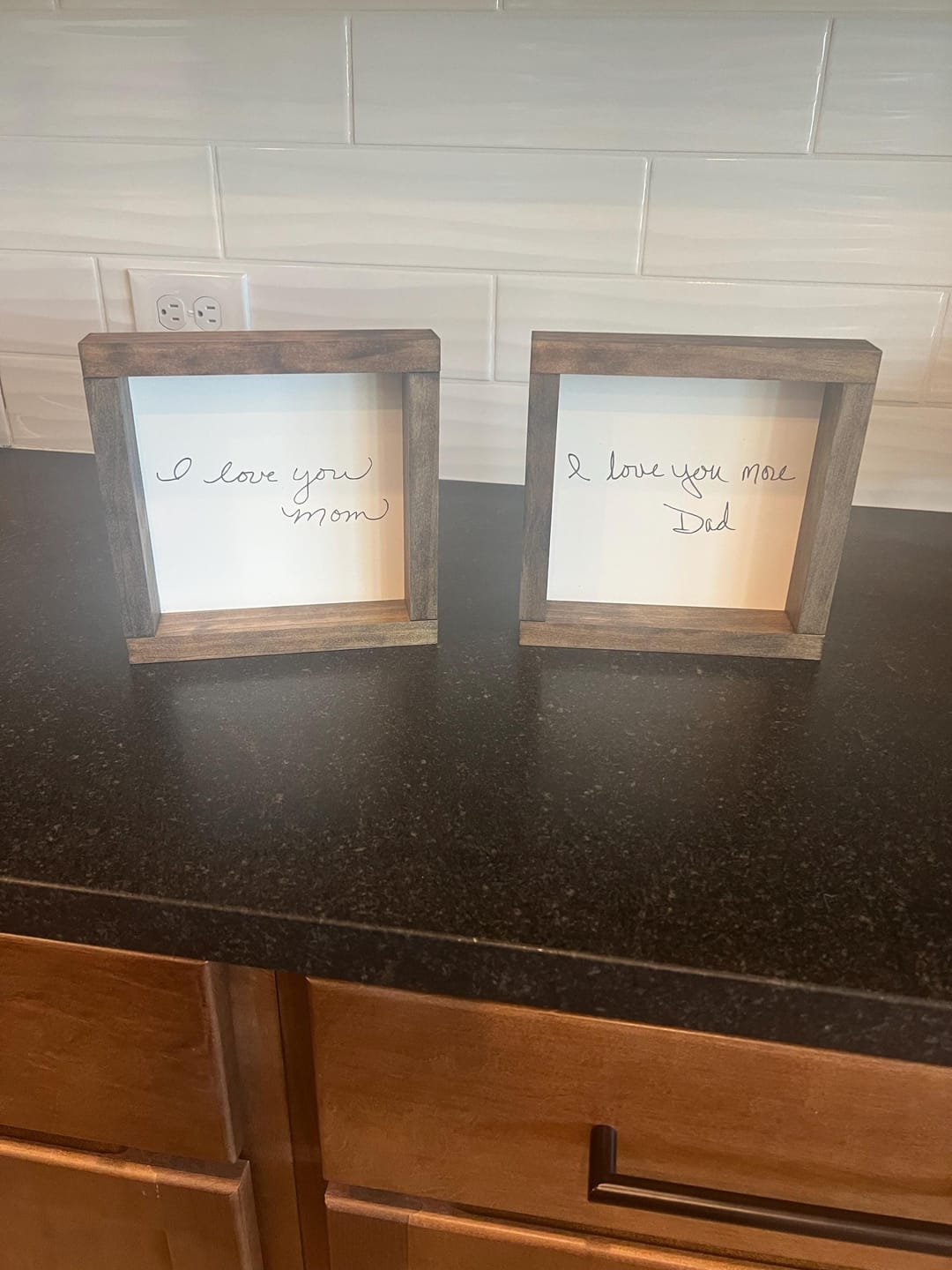 Customer photo review of Custom Handwriting Sign - Memorial Keepsake