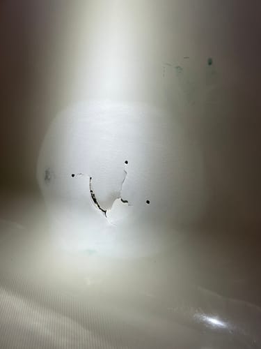 Customer photo review of Large Wall Damage - Tub and Shower Repair Kit