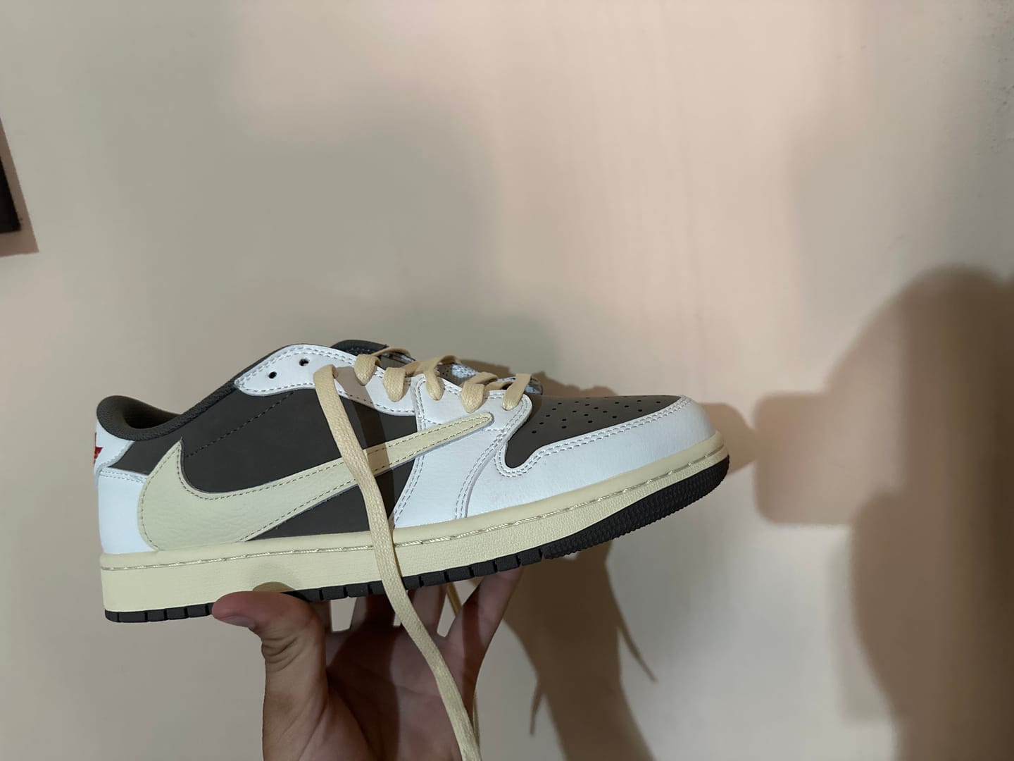 Customer photo review of Travis Scott x Air Jordan 1 Retro Low OG 'Reverse Mocha' G5