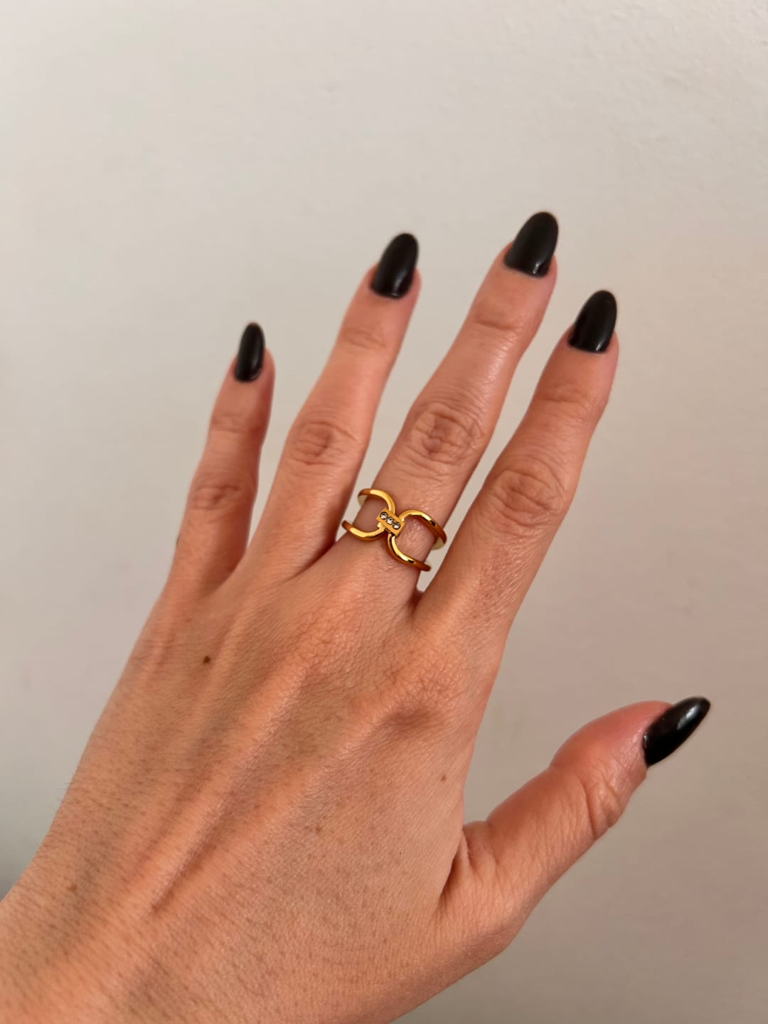Customer photo review of Anel Ternura Banhado em Ouro 18k