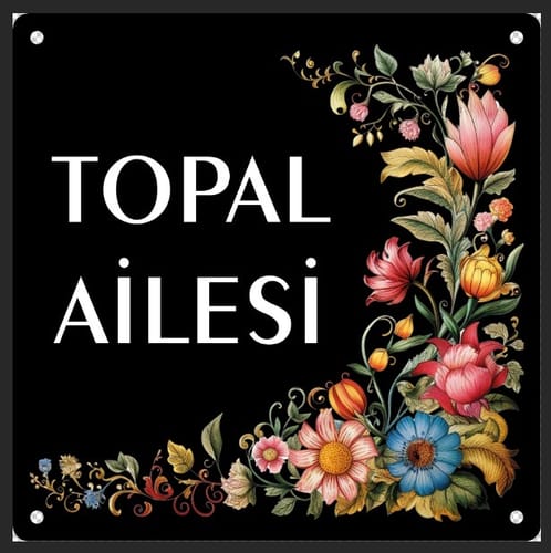 Çiçek Desenli Zarif Daire Kapı Tabelası için fotoğraflı müşteri yorumu