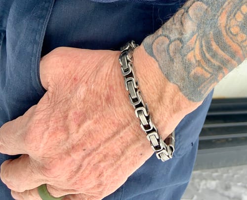 Customer photo review of Carpe Diem Seize The Day Bracelet: Helps Pair Veterans With A Service Dog or Shelter Dog