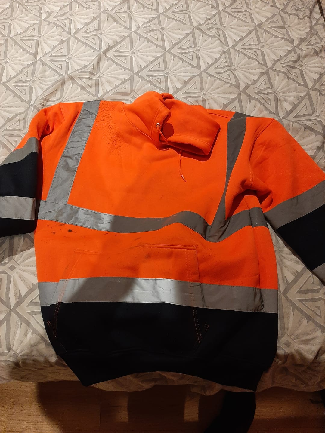 Customer photo review of Hi Vis Two Tone Hooded Sweatshirt EN ISO 20471