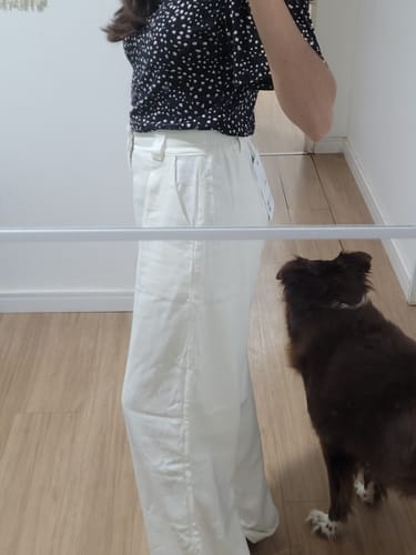 Maíra D. review of Calça Pantalona Graviola Off White + Forro image 1 out of 1