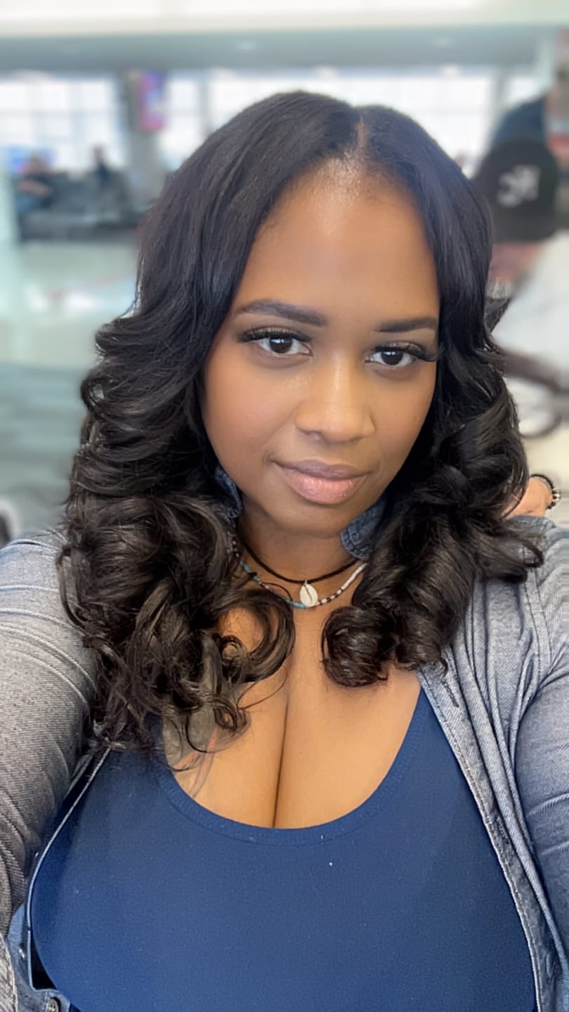Customer photo review of Water Wave Weft Bundles Human Hair