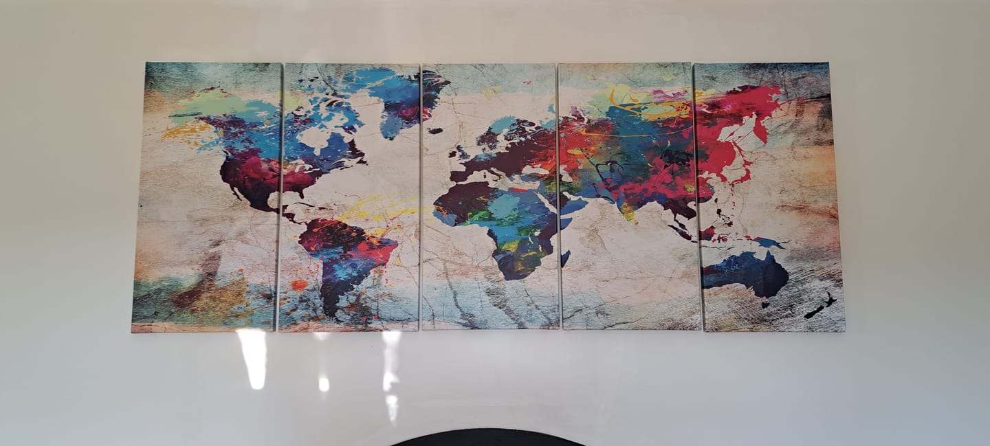 Customer photo review of Grand Tableau Carte du Monde