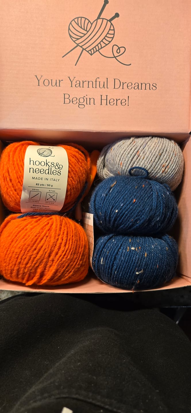 Customer photo review of Extra 2 Mystery Balls of Yarn