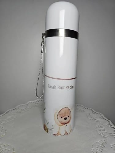 Customer photo review of Stainless Steel Thermos Vacuum Insulated — White | KIMLUD