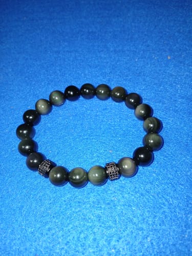 Customer photo review of 15.5" Natural golden obsidian 6mm/8mm/10mm/12mm round beads