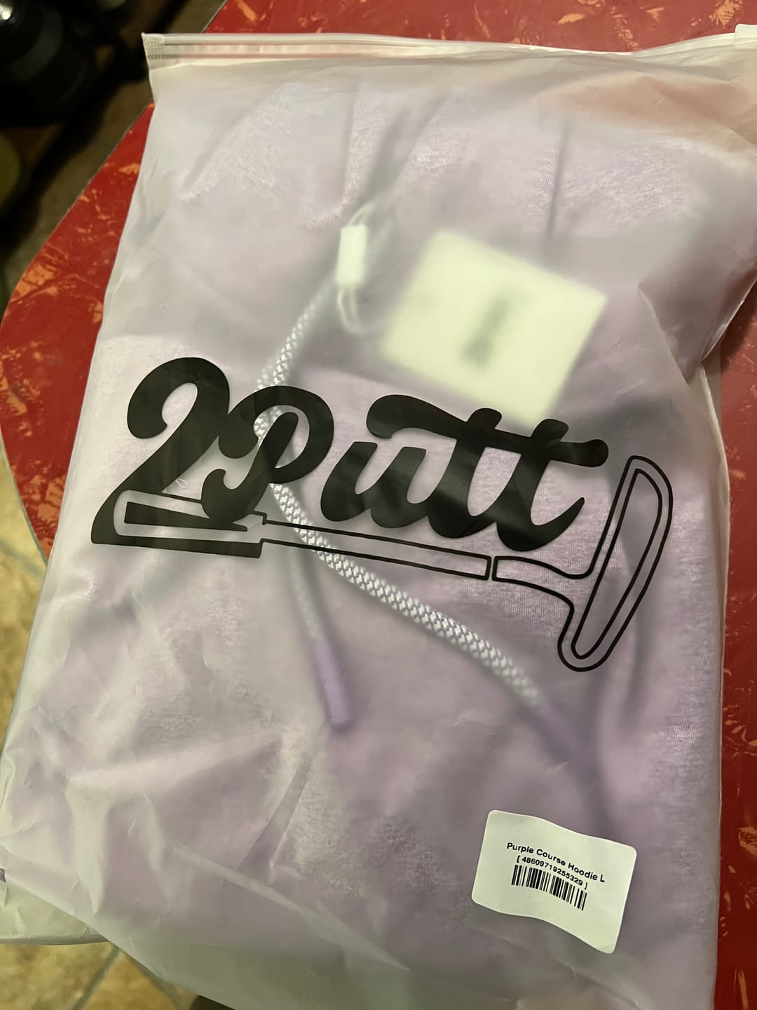 Customer photo review of Purple Course Hoodie