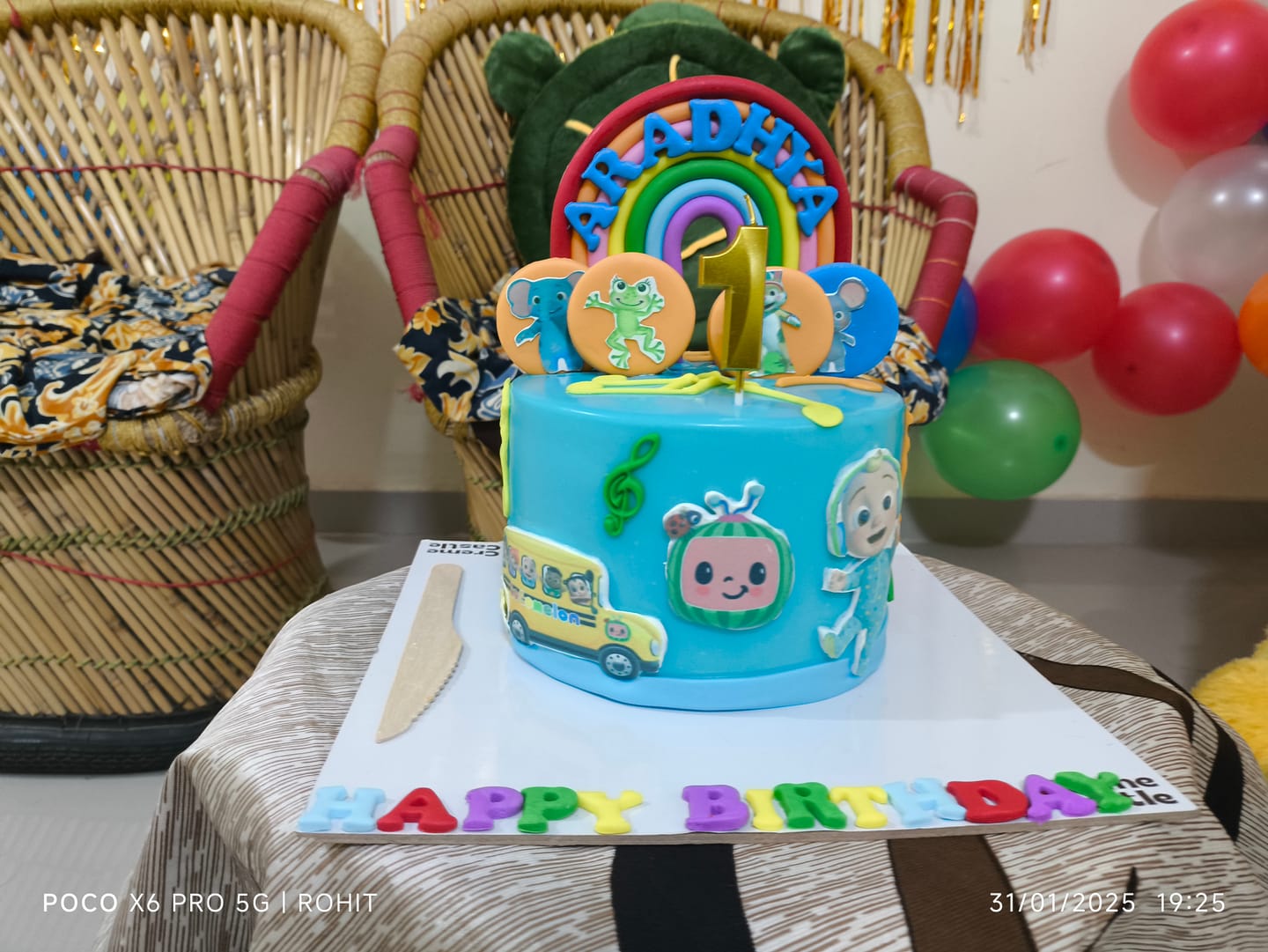 Customer photo review of Cocomelon Animals Cake