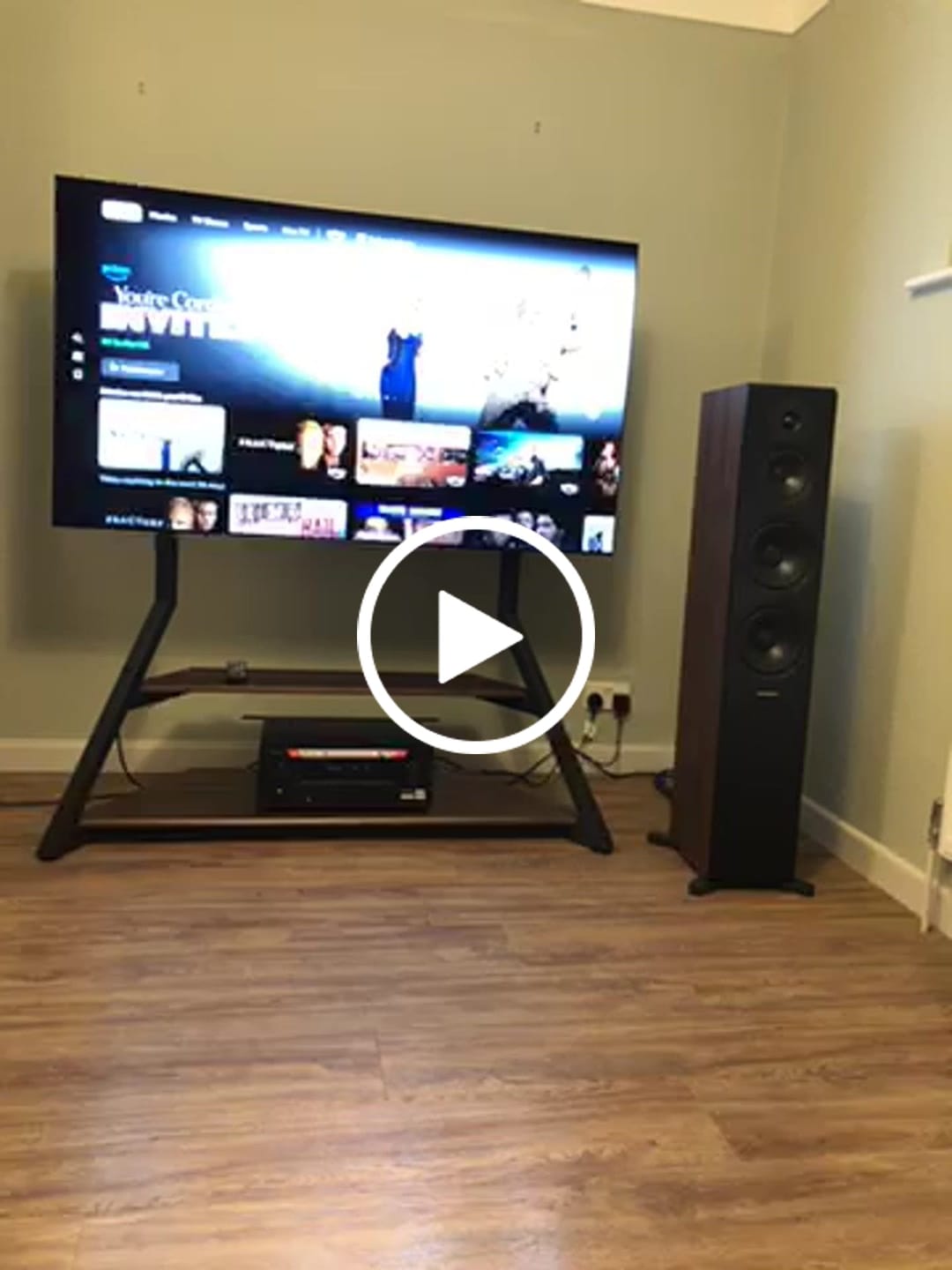 Customer video review of Eiffel Floor TV Stand FT100