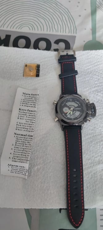 Customer photo review of Chronograph Watch Alarm Stopwatch Multi-Function Movement — Black | KIMLUD