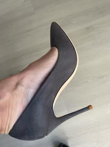 Customer photo review of Elsa Grey Heels