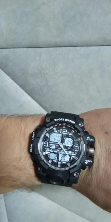 Customer photo review of Digital LED Military Wristwatch 50M Waterproof — Black | KIMLUD