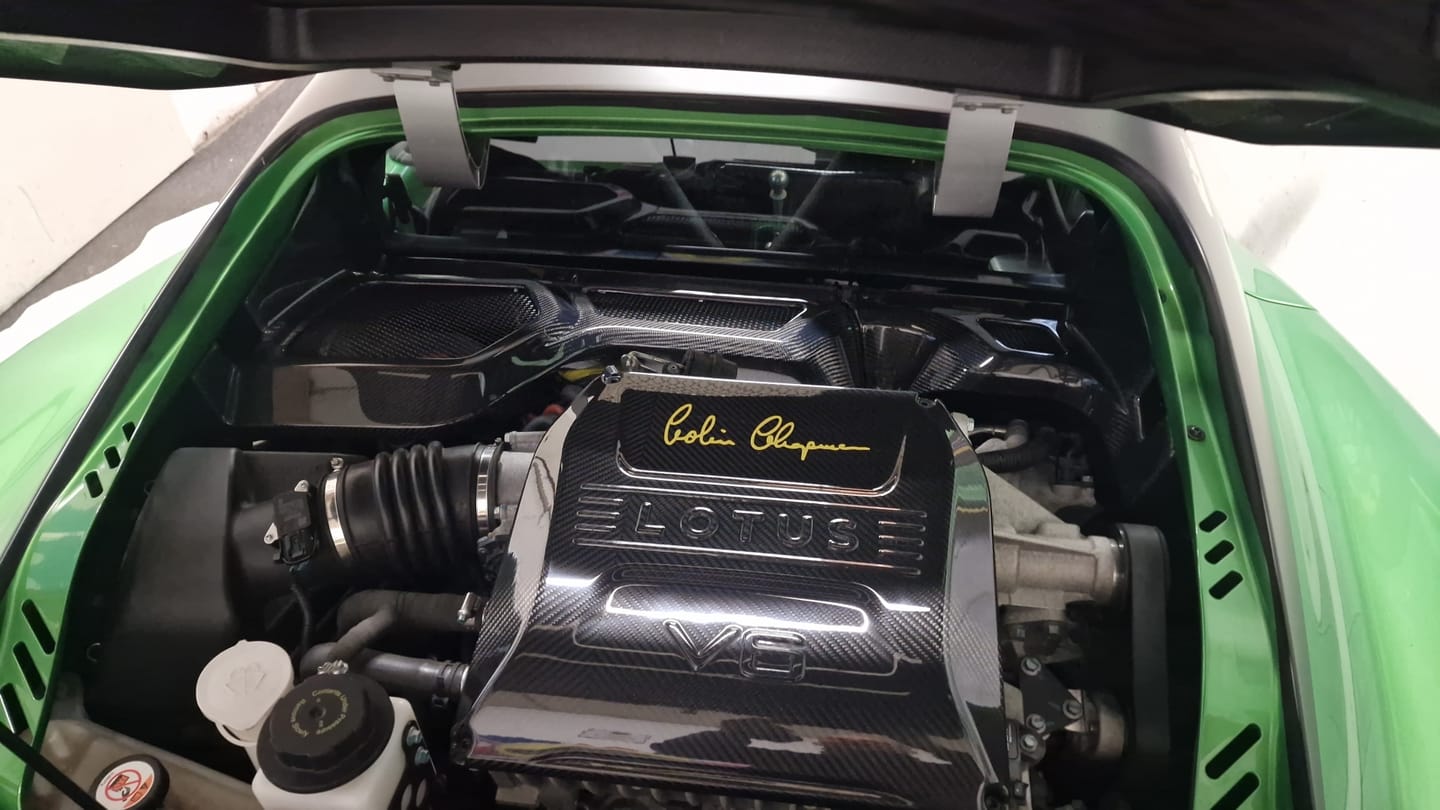 Customer photo review of Lotus Exige Carbon Fiber Engine Bay covers
