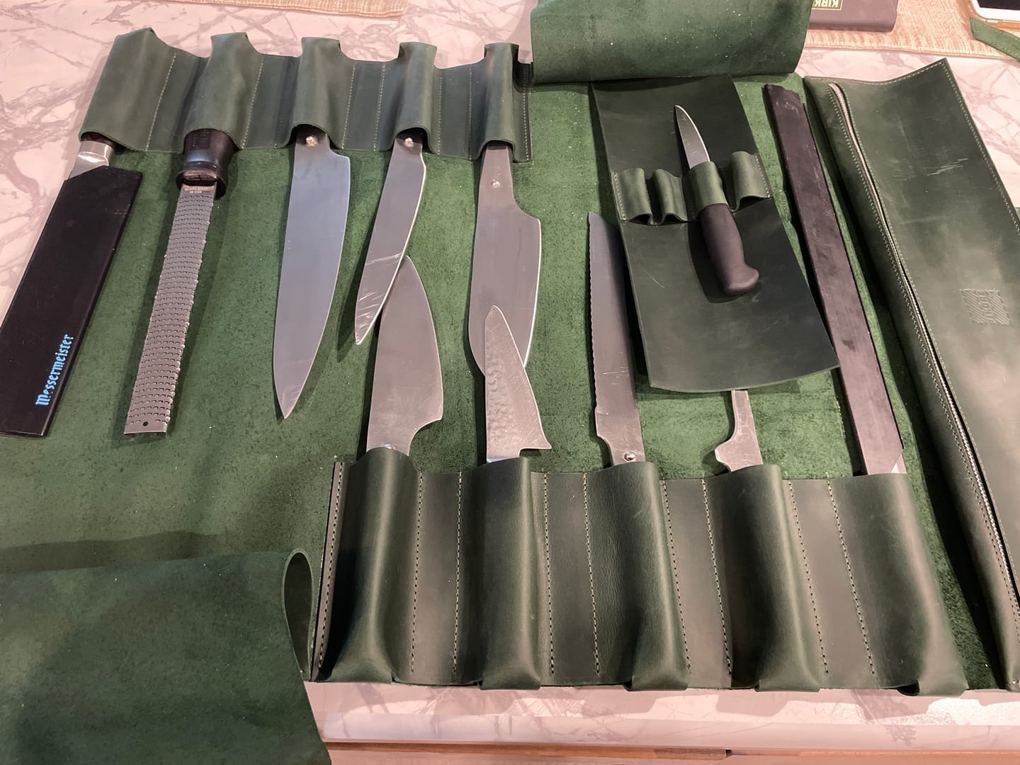 Customer photo review of The Professional's Leather Knife Roll