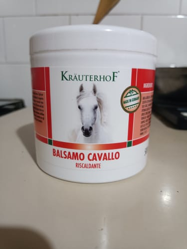 Customer photo review of Kräuterhof Balsamo Cavallo Riscaldante, Gel Massaggiante Extra Forte, Per Dolori Muscolari, 500 ml