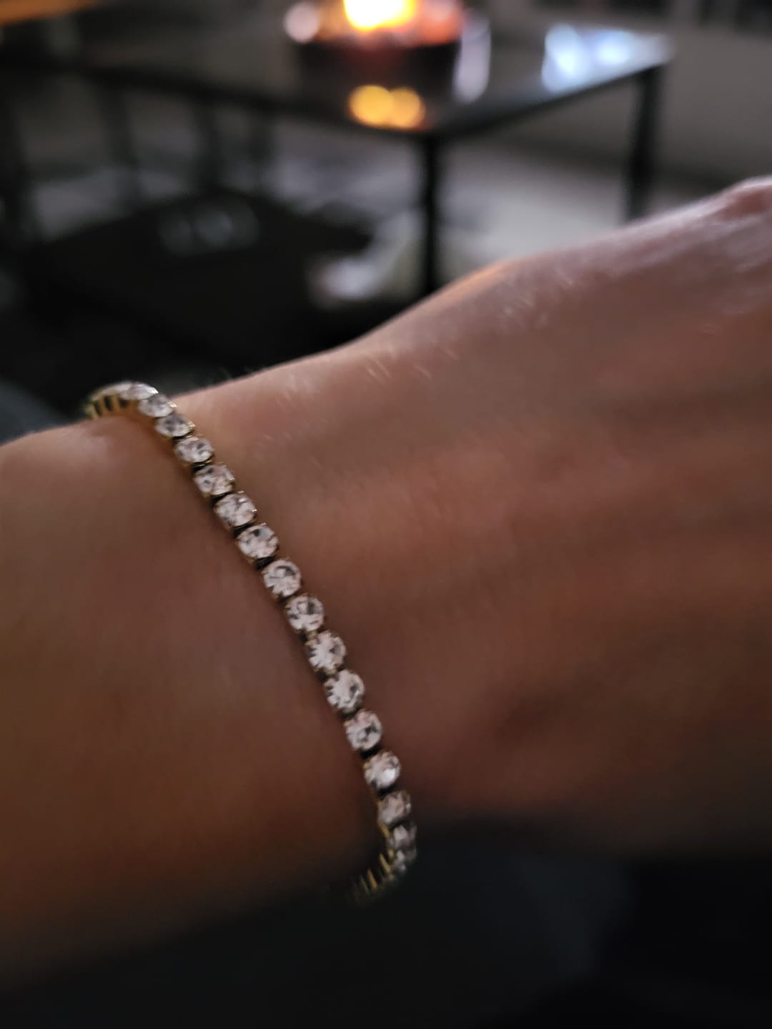 Customer photo review of Hi-Life Tennis Armband 14K Vergoldet