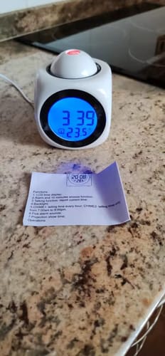 Customer photo review of Projection Alarm Clock