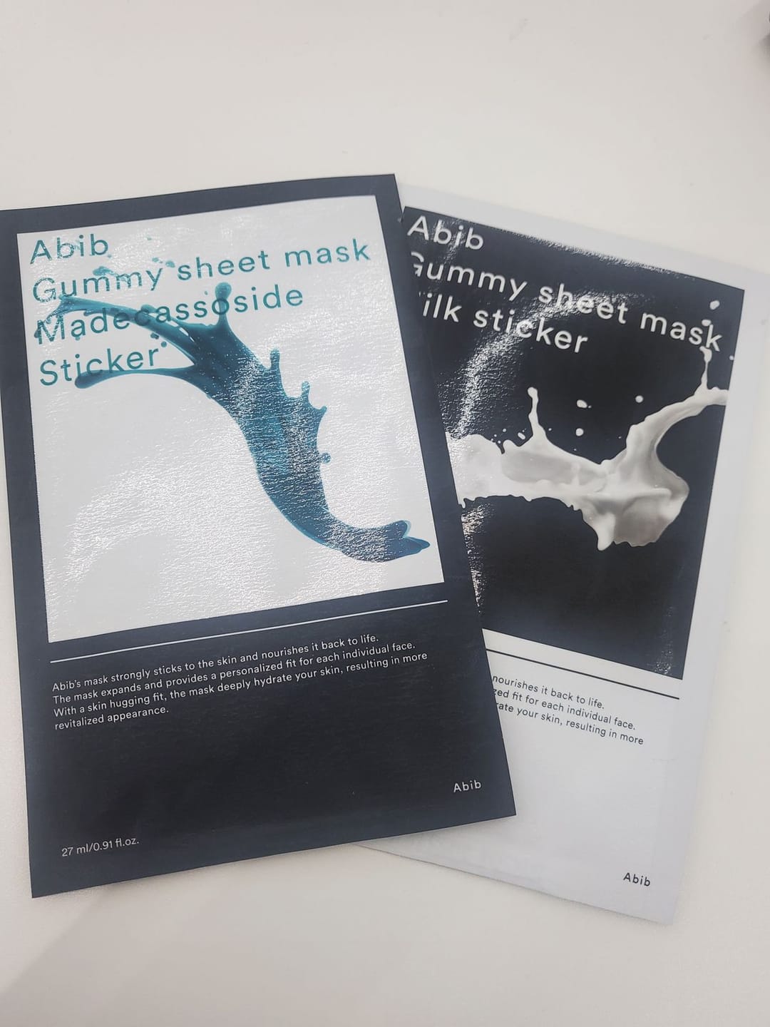 Customer photo review of Gummy Sheet Mask Collagen Milk Sticker(10 sheets)