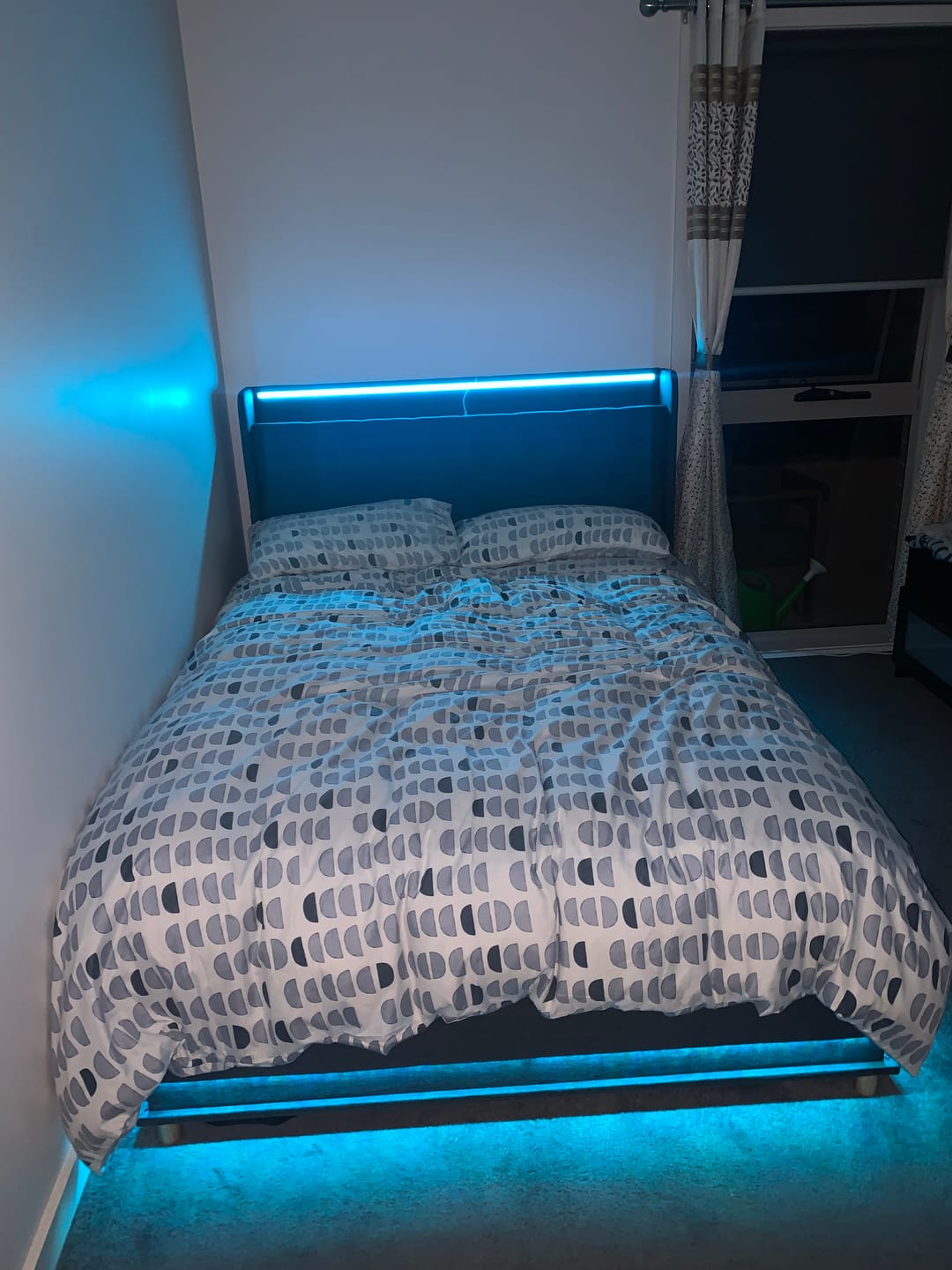 Customer photo review of Levede Bed Frame LED Light Gas Lift Storage Headboard USB Charging