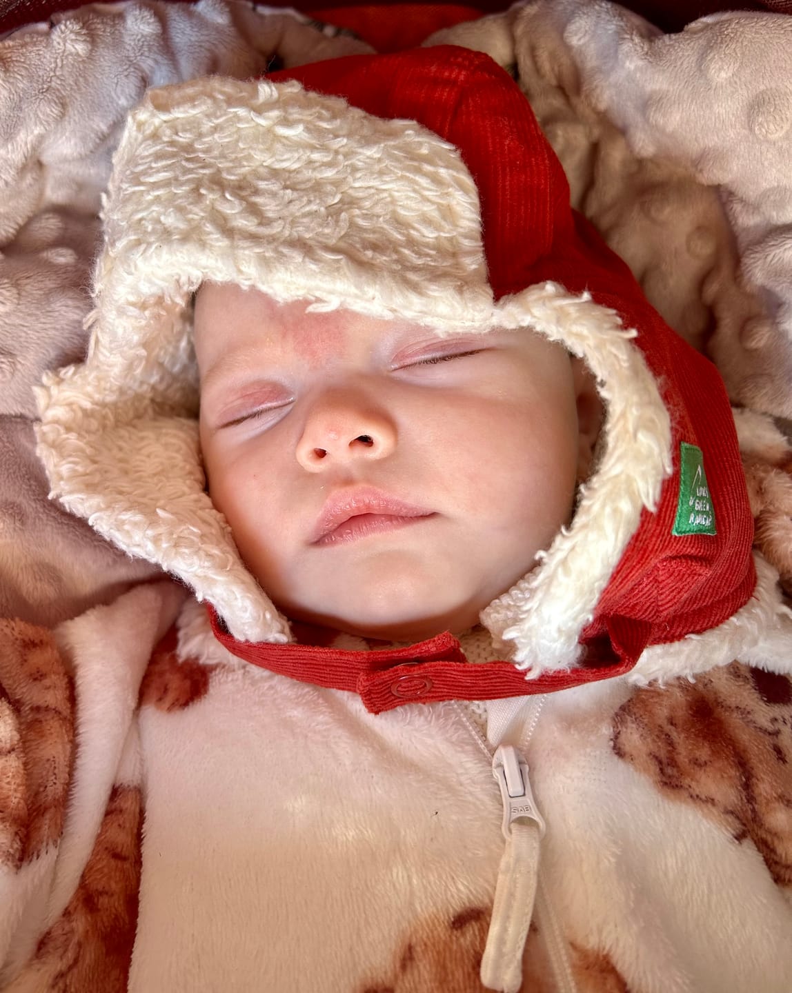 Customer photo review of Hazelnut Sherpa Fleece Cosy Hat