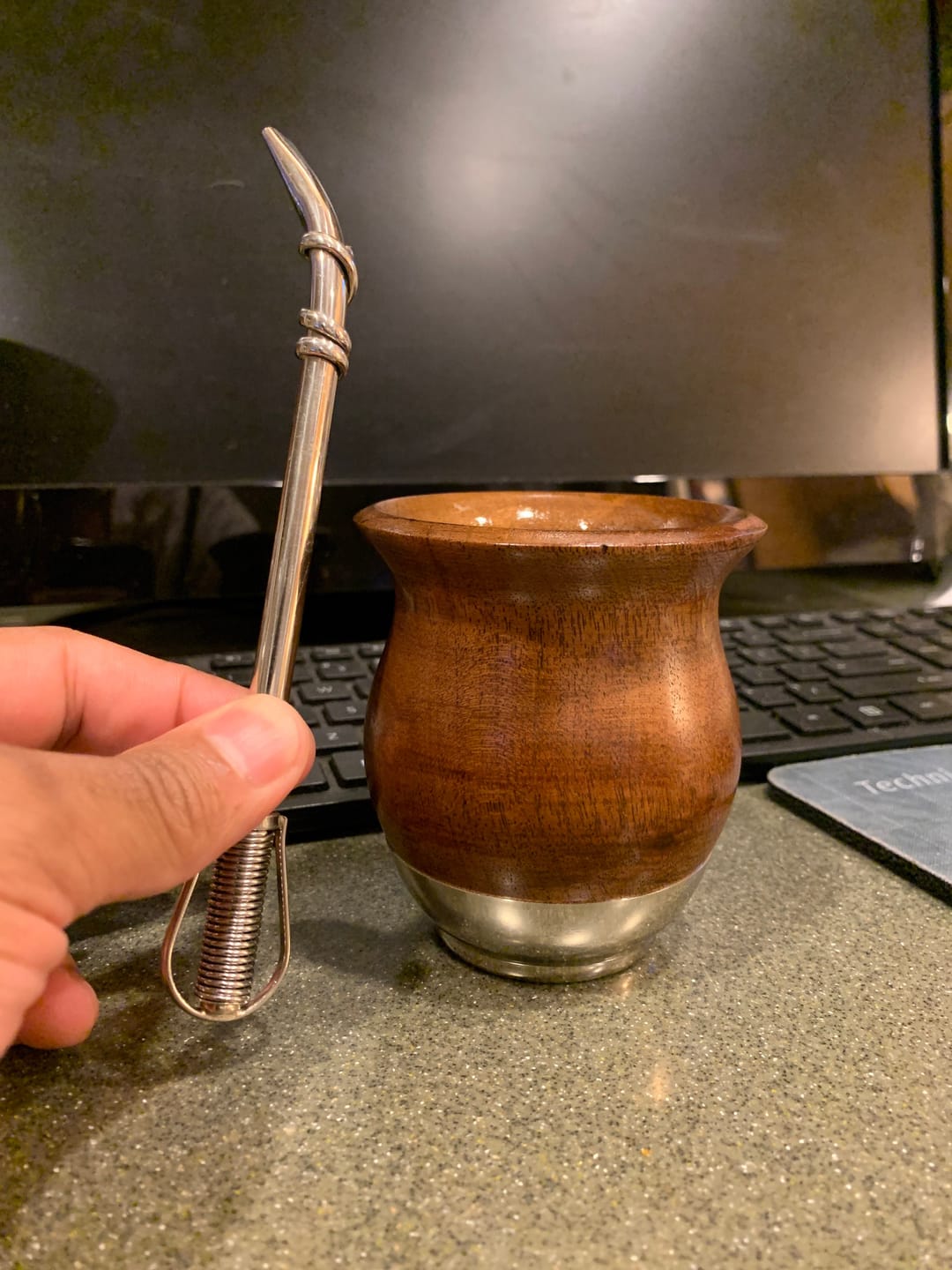 Customer photo review of Lignum Vitae Wooden Mate Cup