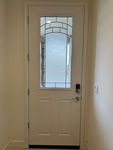 Customer photo review of Paxton Glass and Frame Kit (3/4 Lite 24" x 50" Frame Size)