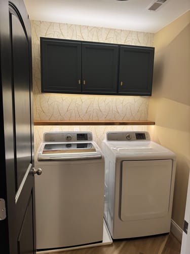 Customer photo review of Rustic Floating Shelves