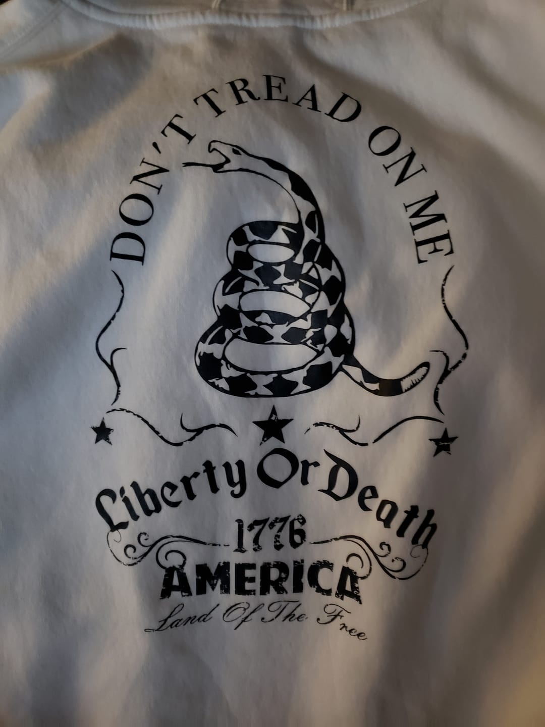 Customer photo review of Don't Tread On Me Hoodie