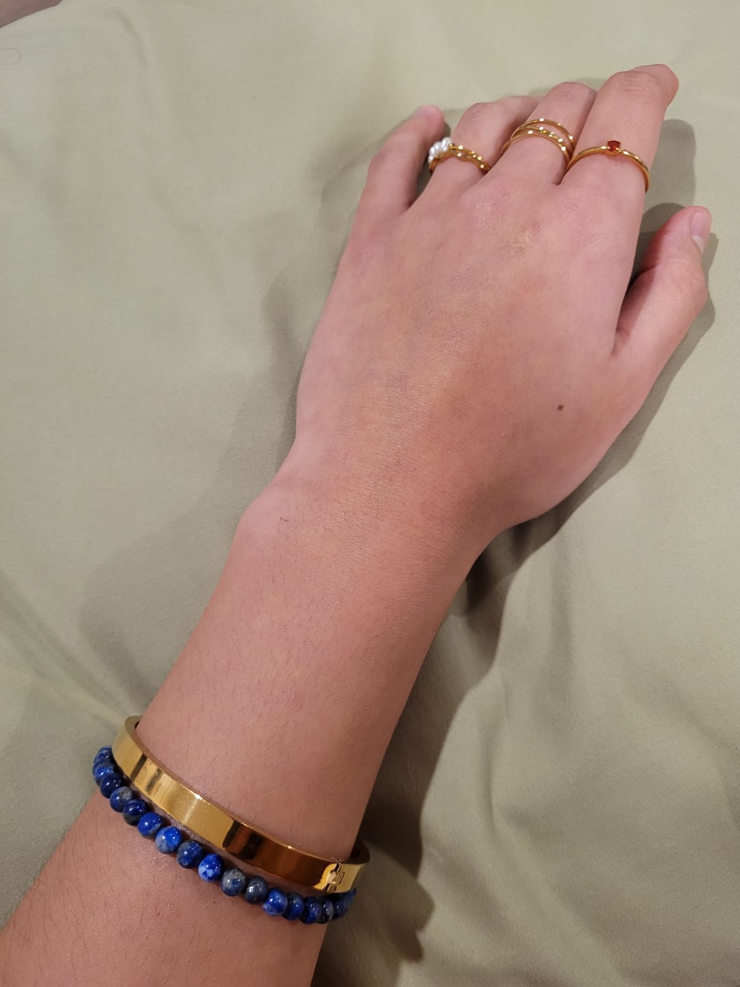 Customer photo review of Rina Gold Bangle